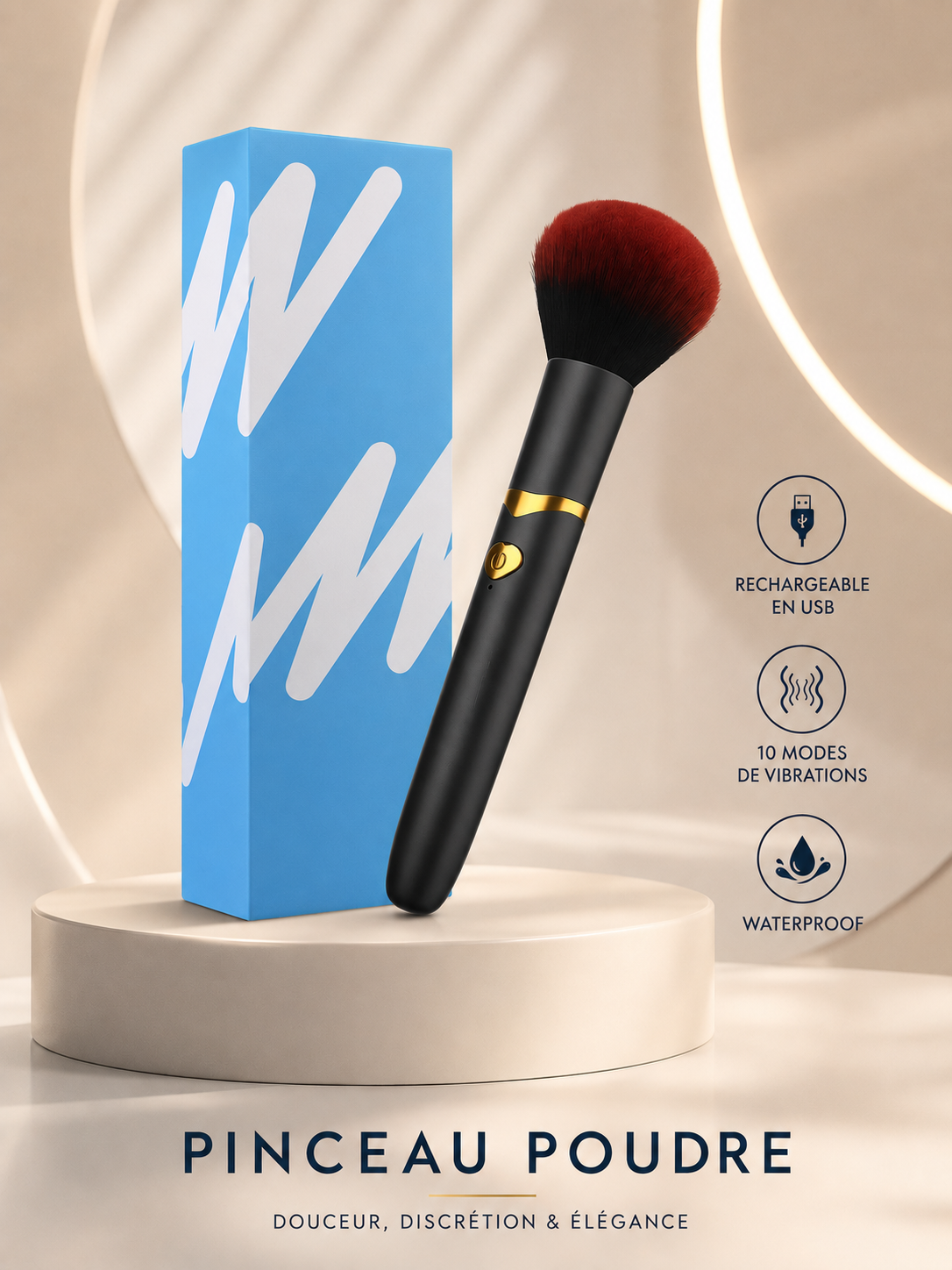 Pinceau de maquillage vibrant